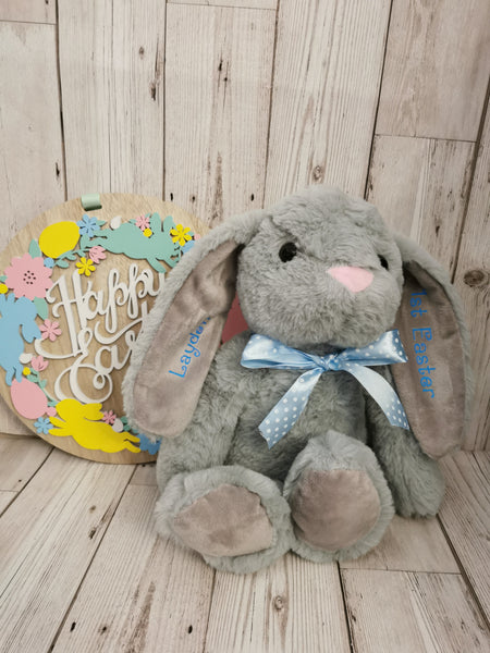 Personalised Grey Easter Bunny Teddy