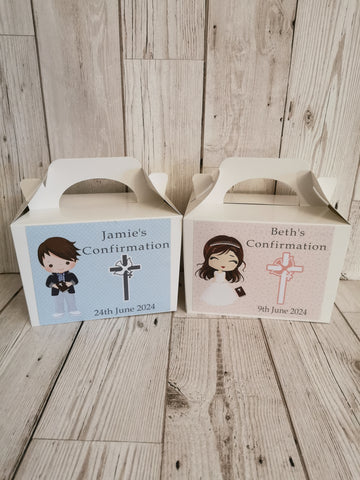Personalised Confirmation Party/ Favour Boxes