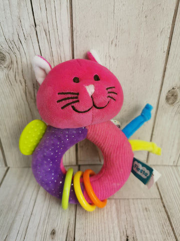 Kitty Cat Rattle Teether Toy
