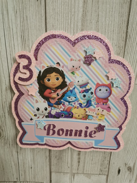 Personalised Gabby's Dollhouse Style Cake Topper