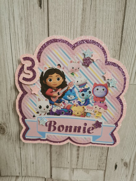 Personalised Gabby's Dollhouse Style Cake Topper