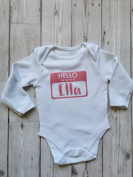 Personalised My Name is....Baby Onesie