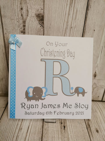 Personalised On Your Christening Day Baby Card