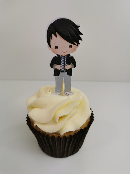 Personalised Confirmation Set of 12 Cupcake Toppers Boy Or Girl
