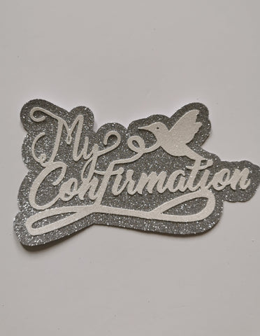 My Confirmation Glitter (C) Cake Topper 12 Colours