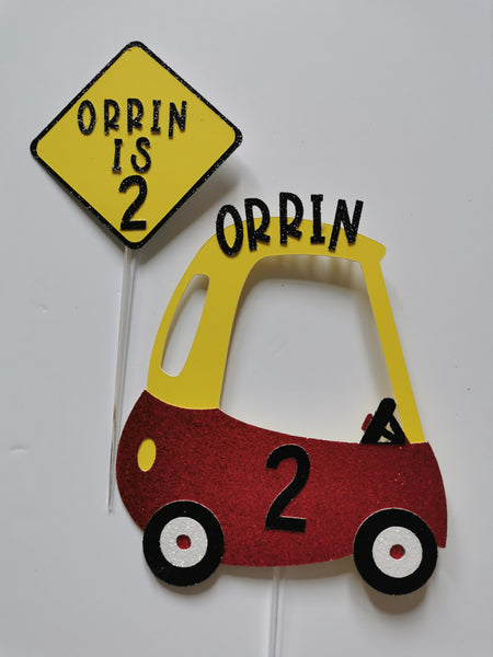 Personalised Cozy Coupe Cake Topper