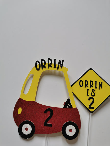 Personalised Cozy Coupe Cake Topper