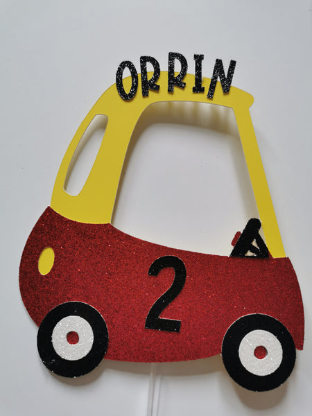 Personalised Cozy Coupe Cake Topper