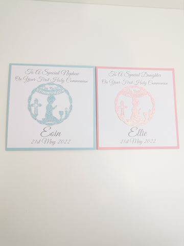 Personalised Circle First Holy Communion Card