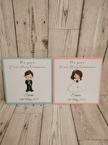 Personalised 1st / First Holy Communion Card