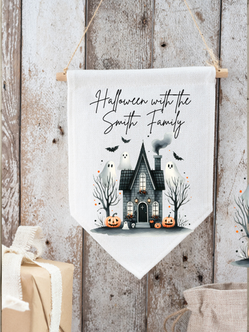 Personalised Halloween with the Family Flag Pendant