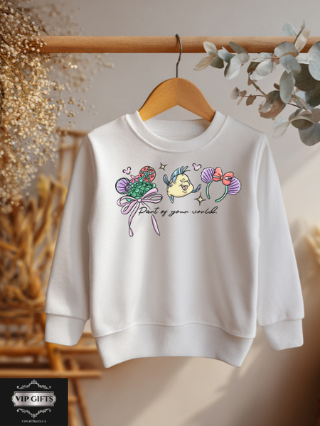Mermaid Ariel Sweatshirt Hat Ears Design