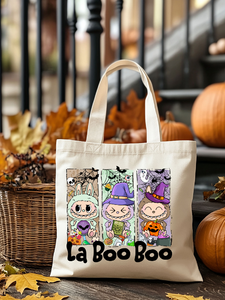 La Boo Boo 3 Witches Design Halloween Tote Bag