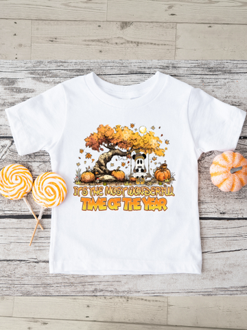 Mickey Ghost Most Wonderful Time Halloween Design T-Shirt