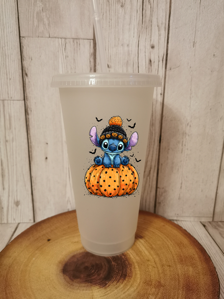 Pumpkin Stitch Halloween Glow in the Dark Cold Cup