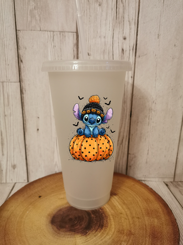 Pumpkin Stitch Halloween Glow in the Dark Cold Cup