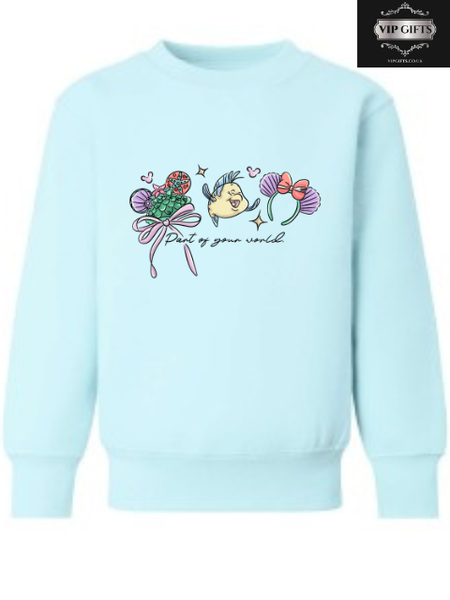 Mermaid Ariel Sweatshirt Hat Ears Design