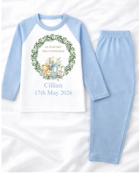 Personalised On Your First Holy Communion Coloured  PJ's