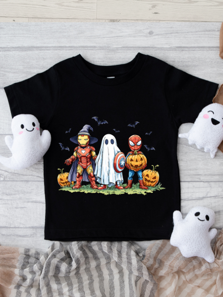 Spiderman & Ironman Superhero Halloween T-Shirt