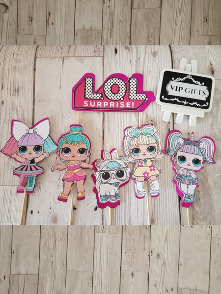 LOL Dolls style Cake Toppers