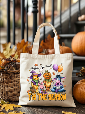 Pooh & Co Tis the Season Halloween Tote Bag