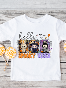 Hello Labubu Spooky Vibes Halloween T-Shirt