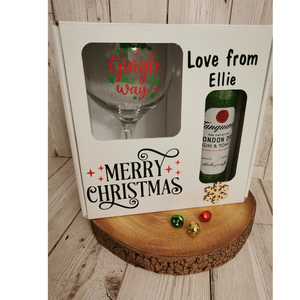 Personalised Gin Glass & Gift Box Set