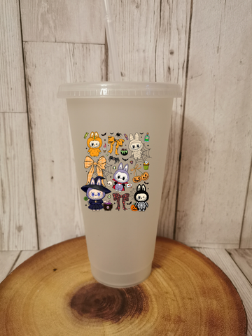 Labubu Bow Design Halloween Glow in the Dark Cold Cup