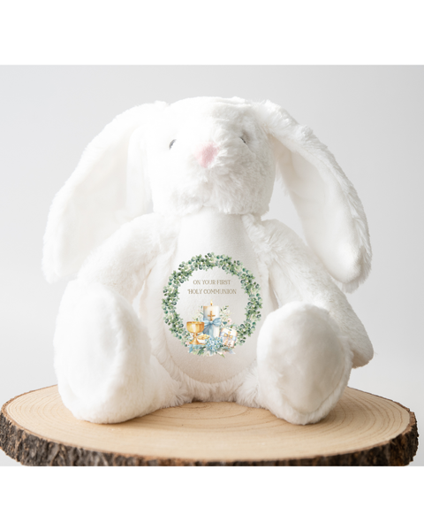 On Your First Holy Communion Wreath Style Bunny Rabbit