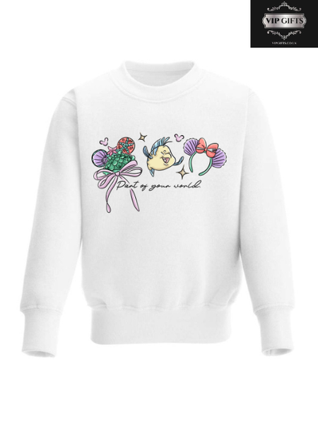 Mermaid Ariel Sweatshirt Hat Ears Design