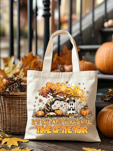 Mickey & Ghost Most Wonderful Time Halloween Tote Bag