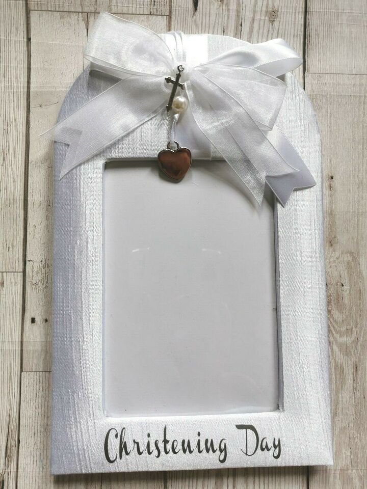 Christening Day Silk Photo Frame