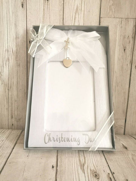 Christening Day Silk Photo Frame