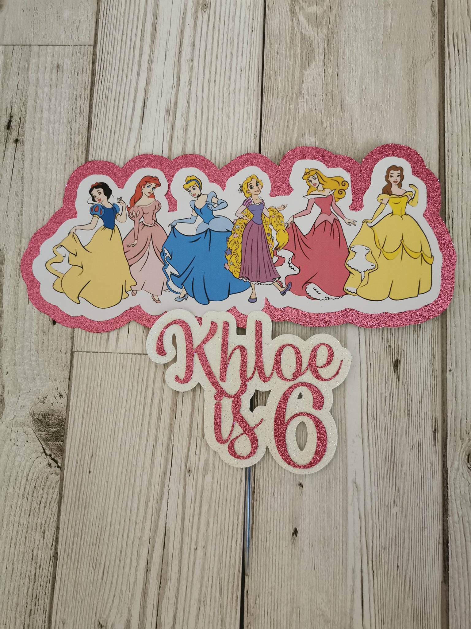 Personalised Disney Princess Style Cake Toppers