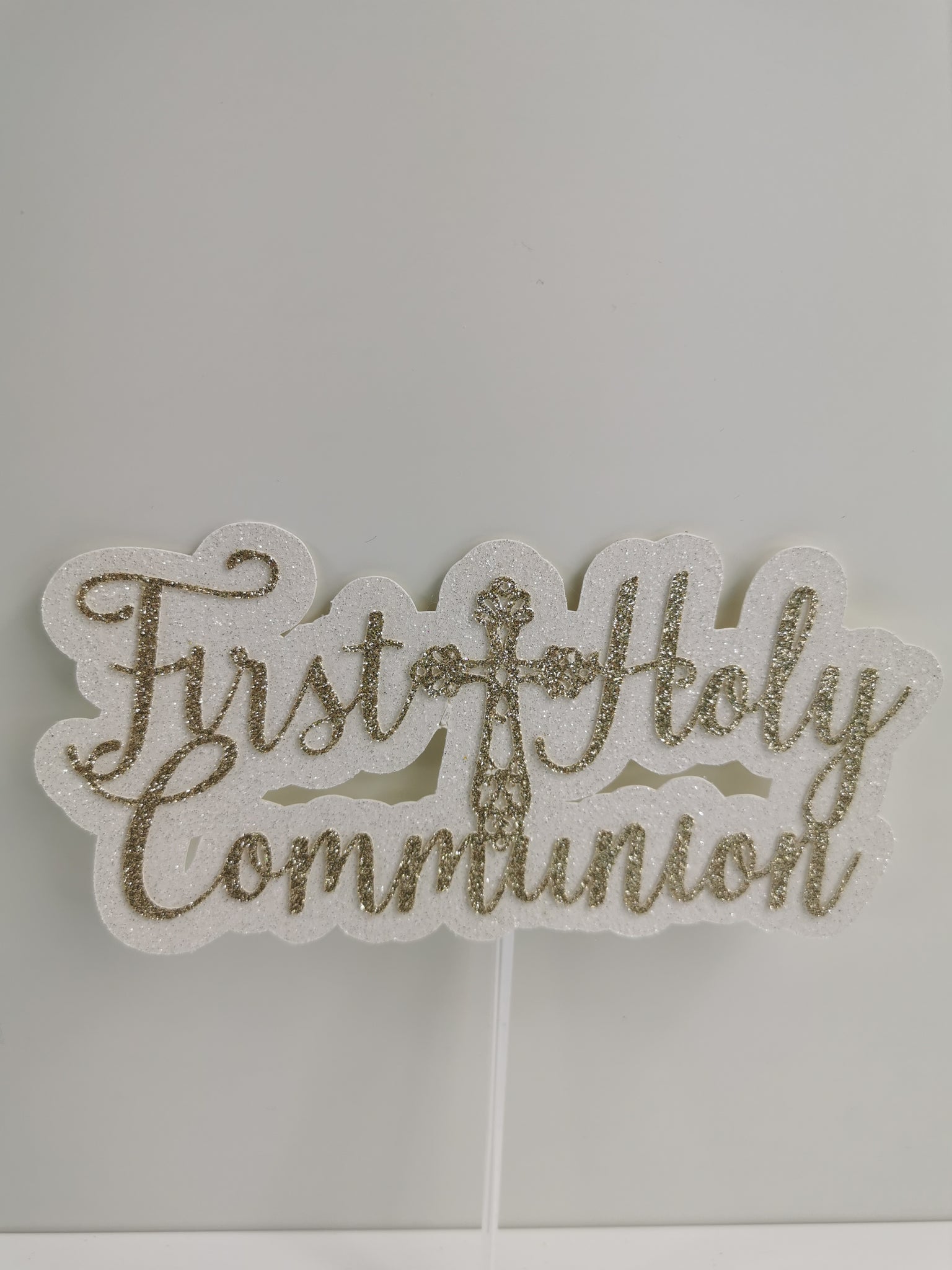 1st/First Holy Communion Style (D) Glitter Cake Topper 12 Colours