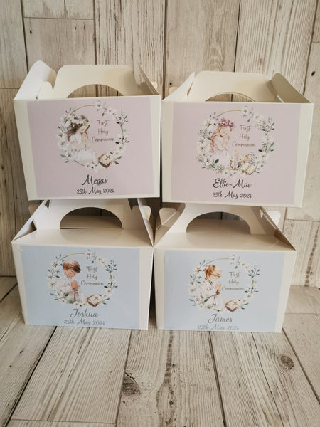 Personalised 1st / First Holy Communion Wreath Style Party Favour box