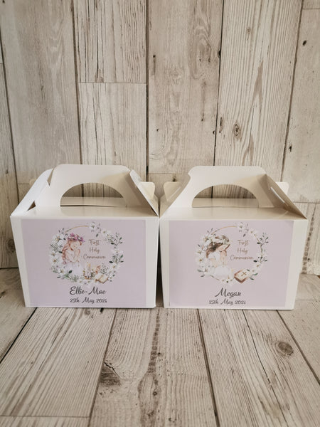 Personalised 1st / First Holy Communion Wreath Style Party Favour box