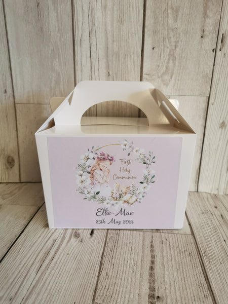 Personalised 1st / First Holy Communion Wreath Style Party Favour box