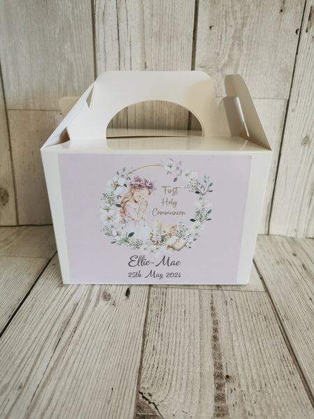 Personalised 1st / First Holy Communion Wreath Style Party Favour box