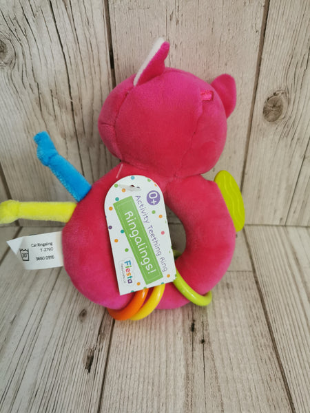 Kitty Cat Rattle Teether Toy