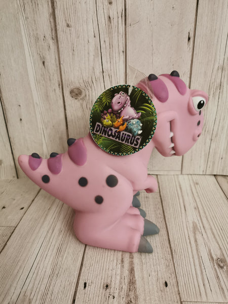 Pink Plastic Dinosaur Money Box