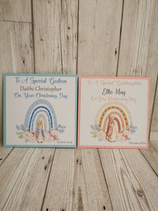 Personalised 3d  Peter Rabbit Christening Day Card