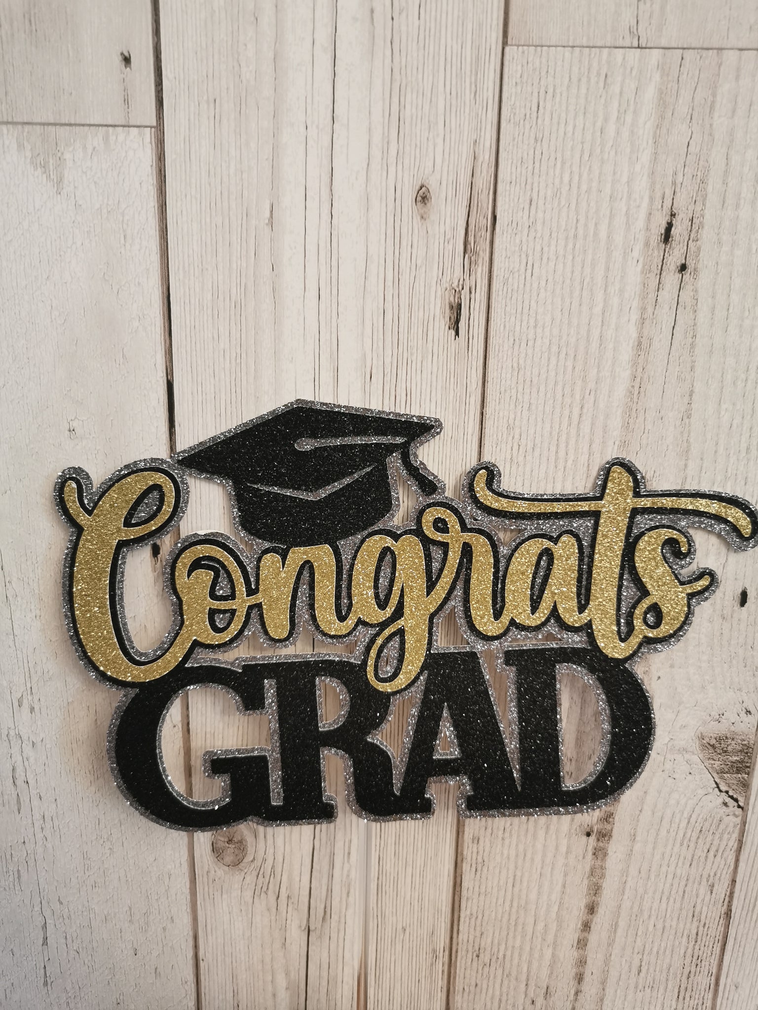 Congrats Grad' Graduation Style Cake Topper