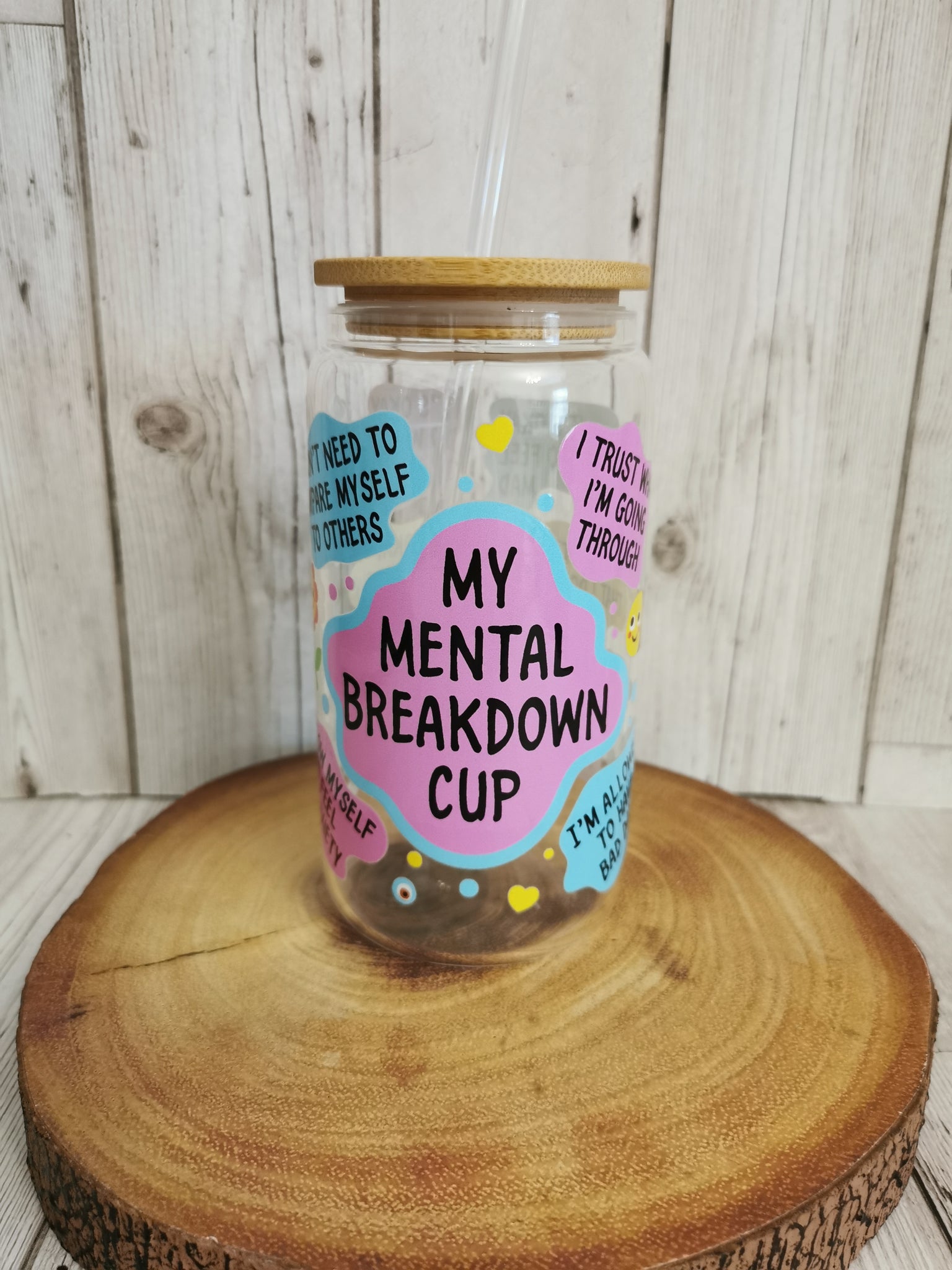 My Mental Breakdown Cup  Libbey Glass Can Cold Cup