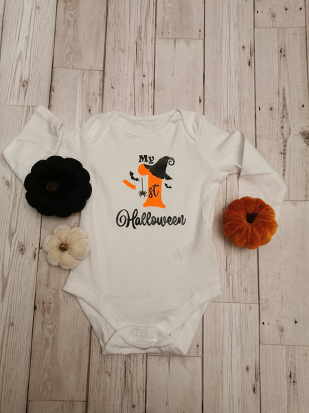 My 1st Halloween Witches Hat Baby Onesie