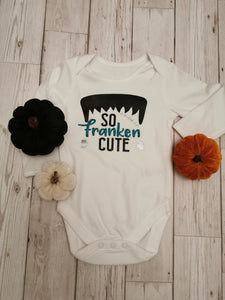 So Franken Cute Halloween Baby Onesie