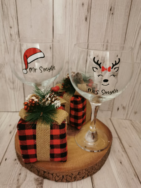 Personalised Christmas Teacher/Teacher Assistant Gin Cocktails Glass & Box