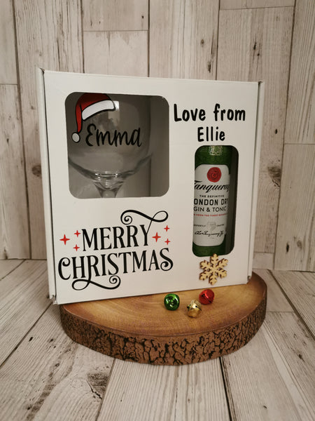 Personalised Gin Glass & Gift Box Set