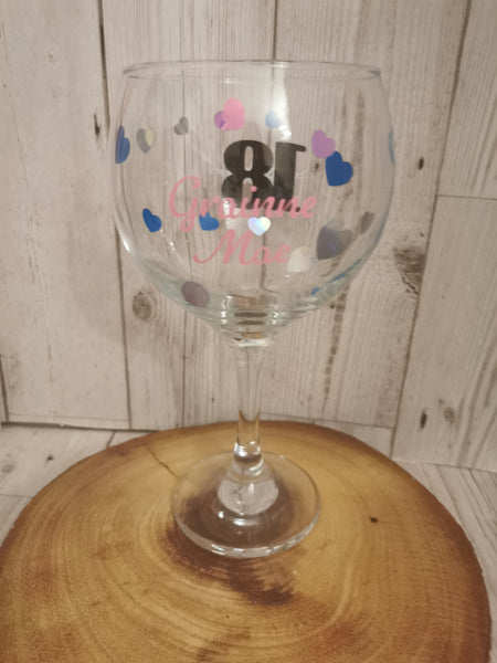 Personalised Milestone Birthday Gin Glass & Gift Box Set