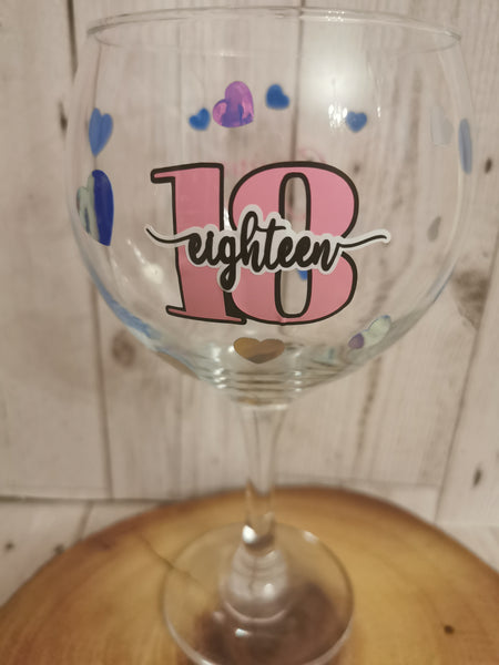 Personalised Milestone Birthday Gin Glass & Gift Box Set